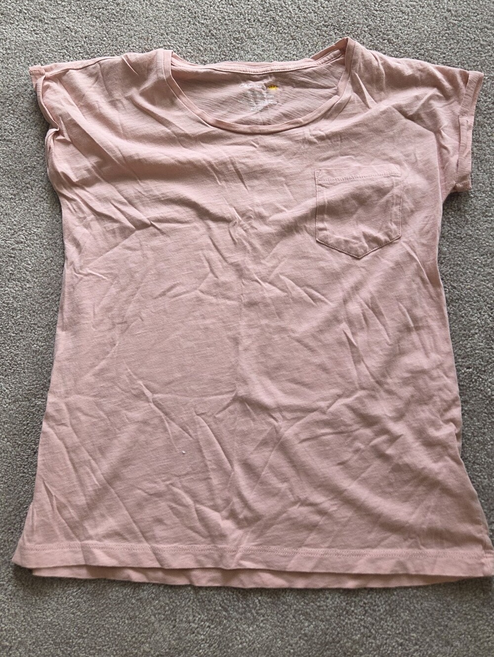 Pastel Pink Crewneck Pocket Tee